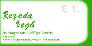 rezeda vegh business card